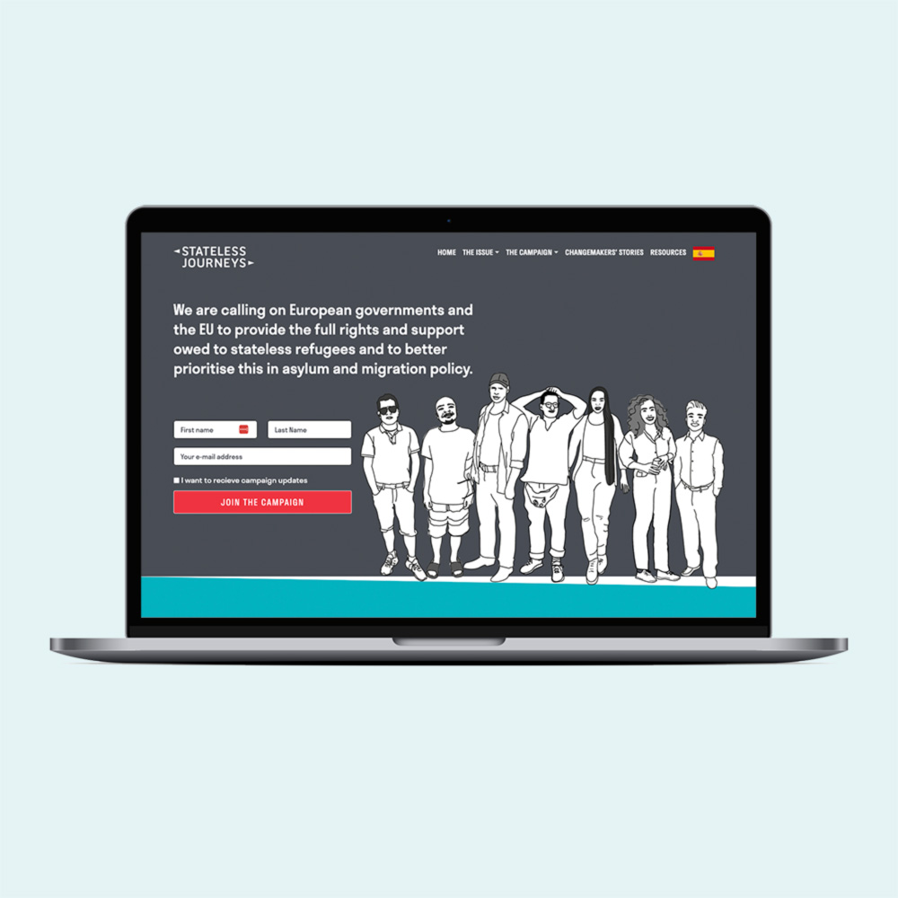 Stateless Journeys brand development and website interface design